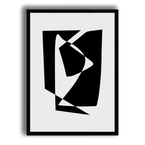 CUADRO GEOMÉTRICO BYN - comprar online