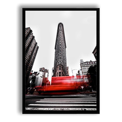 CUADRO NEW YORK LUCES ROJAS