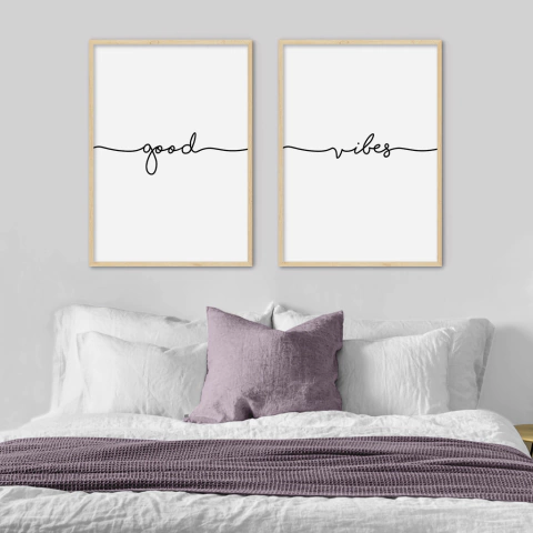 SET DE 2 CUADROS GOOD VIBES