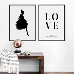 SET DE 2 CUADROS LOVE DANCE