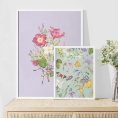 SET DE 2 CUADROS VINTAGE BOTANICAL