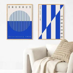 SET DE 2 CUADROS BAUHAUS BLUE