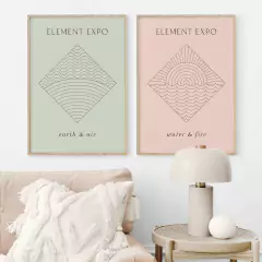 SET DE 2 CUADROS ELEMENTOS