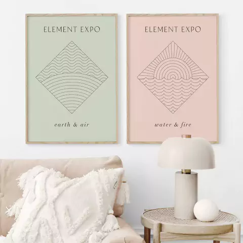 SET DE 2 CUADROS ELEMENTOS