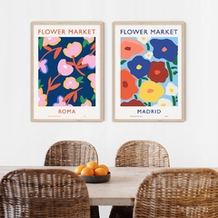 SET DE 2 CUADROS FLOWER MARKET III - comprar online