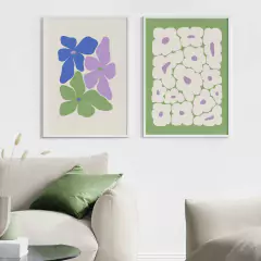 SET DE 2 CUADROS GREEN BOLD