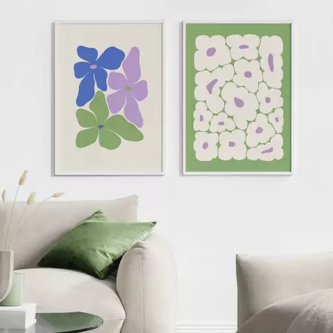 SET DE 2 CUADROS GREEN BOLD