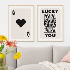 SET DE 2 CUADROS LUCKY YOU