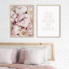 SET DE 2 CUADROS PINK LOVE