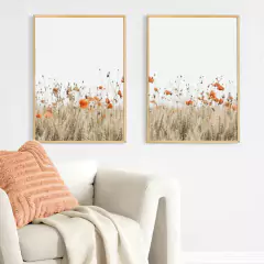 SET DE 2 CUADROS POPPY FIELD