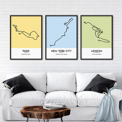 SET DE 3 CUADROS MARATONES