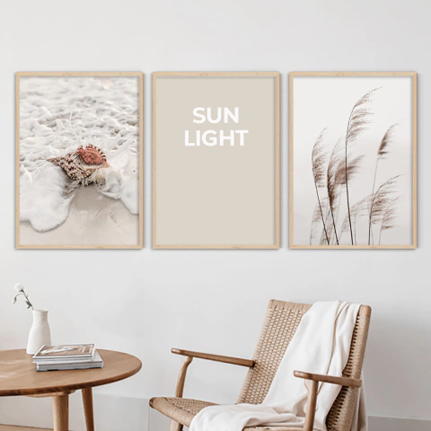 SET DE 3 CUADROS SUN LIGHT