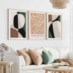 SET DE 3 CUADROS ABSTRACT ORGANIC