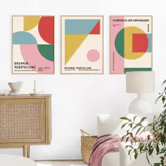 SET DE 3 CUADROS BAUHAUS 1923