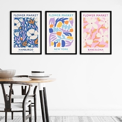SET DE 3 CUADROS FLOWERS