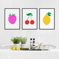 SET DE 3 CUADROS FRUTAS