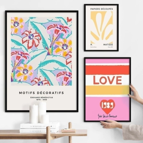 SET DE 3 CUADROS LOVE 1989 - comprar online