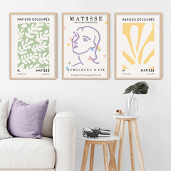 SET DE 3 CUADROS MATISSE PAPIERS