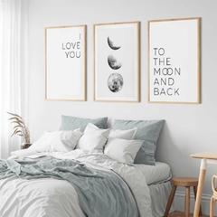 SET DE 3 CUADROS TO THE MOON