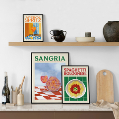 SET DE 3 CUADROS SANGRIA