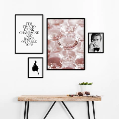 SET DE 4 CUADROS CHAMPAGNE