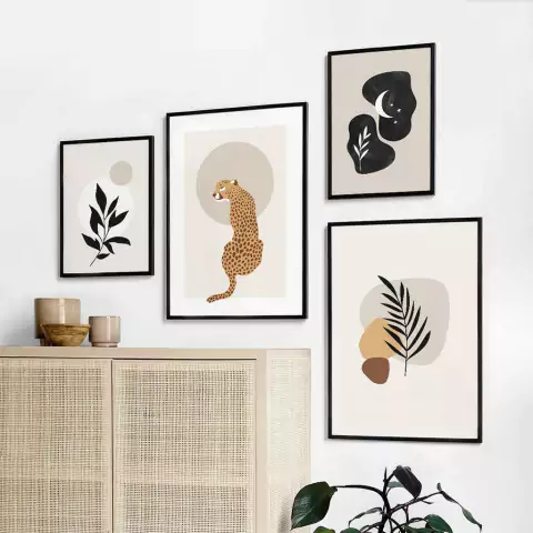 SET DE 4 CUADROS BIG CAT