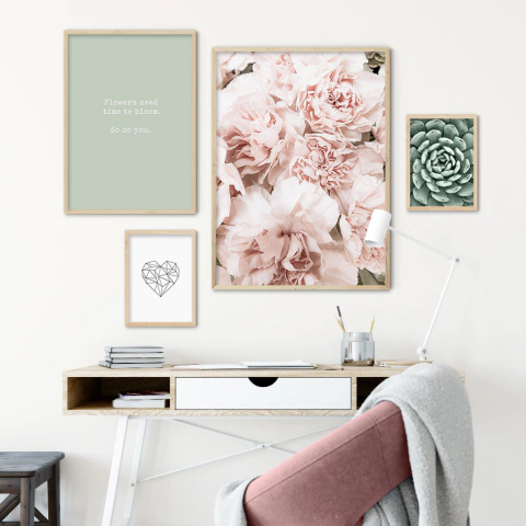 SET DE 4 CUADROS BLOOM