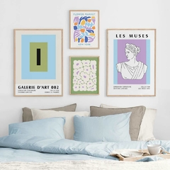 SET DE 4 CUADROS BLUE MUSES