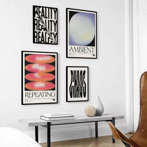 SET DE 4 CUADROS CAOS