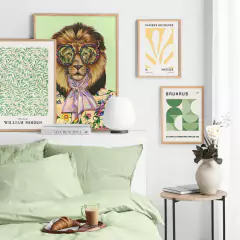 SET DE 4 CUADROS GUCCI LION