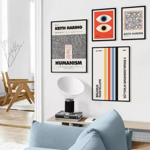 SET DE 4 CUADROS HARING