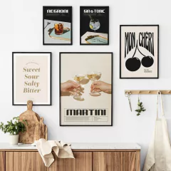 SET DE 5 CUADROS MARTINI