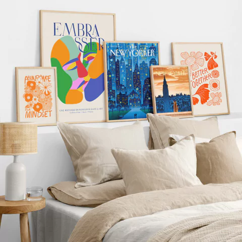 SET DE 5 CUADROS ROMANCE