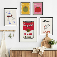 SET DE 5 CUADROS TOMATO