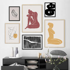 SET DE 6 CUADROS DEUX FEMMES - comprar online