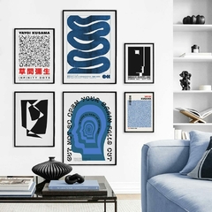 SET DE 6 CUADROS BLUE