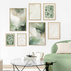 SET DE 7 CUADROS GREEN