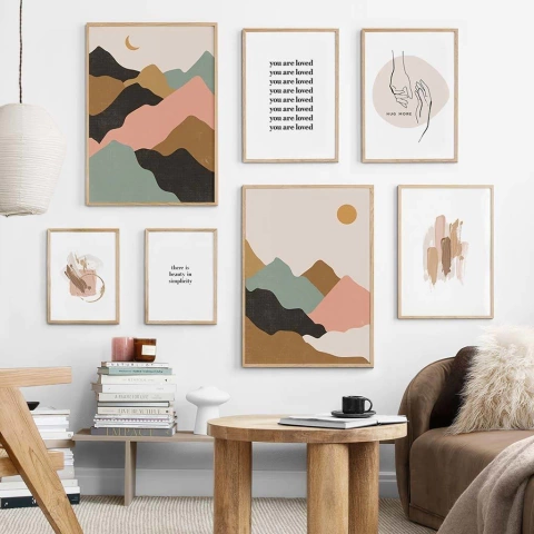 SET DE 7 CUADROS HUG