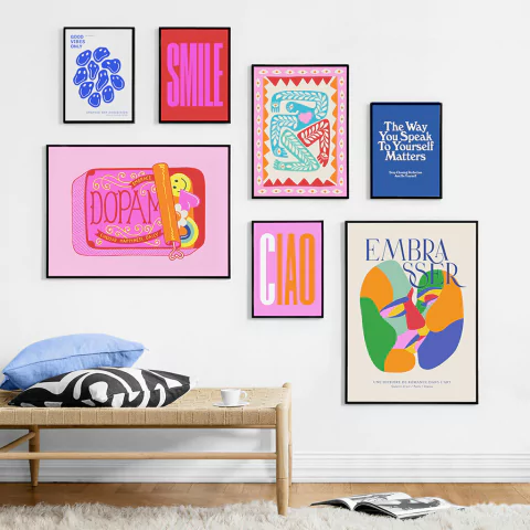 SET DE 7 CUADROS SMILE