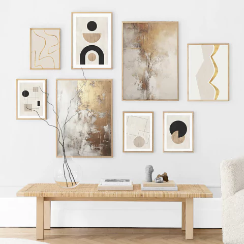 SET DE 8 CUADROS GOLD