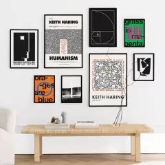 SET DE 8 CUADROS HARING