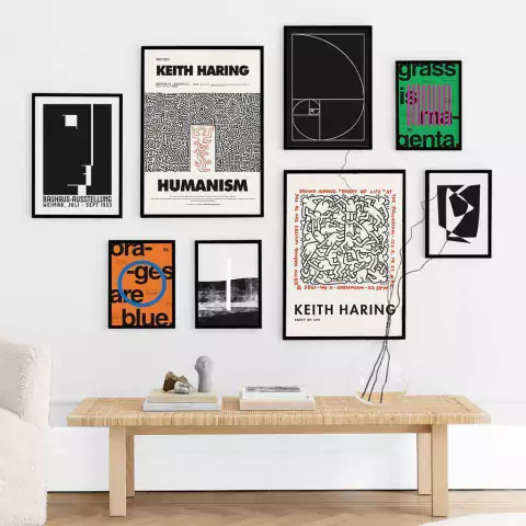 SET DE 8 CUADROS HARING