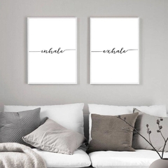 SET DE 2 CUADROS INHALE EXHALE