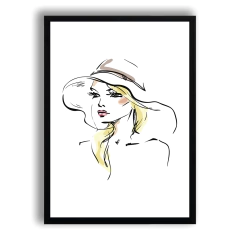 CUADRO WOMAN IN HAT - comprar online