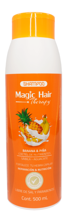 SHAMPOO MAGIC HAIR ANTI CAÍDA BANANO Y PIÑA