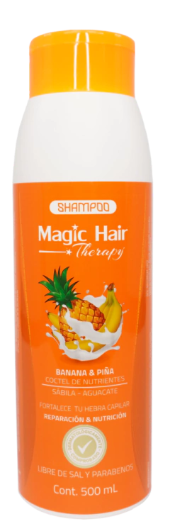 SHAMPOO MAGIC HAIR ANTI CAÍDA BANANO Y PIÑA