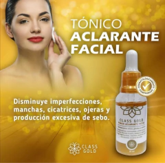 TÓNICO ACLARANTE CLASS GOLD PARA EL ROSTRO 25ML Ó 50ML - Class Gold Cosmetics & Magic Hair Oficial9