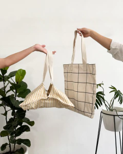 DONATA TOTE BAG CUADROS (8649) - Turia 