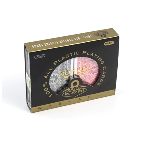 Naipes Poker - Estuche Doble - 100% plástico Old Player