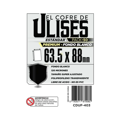 Folio Protector STANDARD Blanco Premium (63.5 x 88) - 50 unidades
